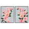 Stupell Industries Pink Cherry Blossom Branch 2 pc Framed Giclee Wall Art Set Design by Grace Popp